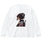 WakuWakustoreのBeautiful Samurai ビッグシルエットロングスリーブTシャツ