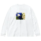 MomoTakaのいろいろな紫陽花たち ビッグシルエットロングスリーブTシャツ