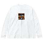 美女 アニメ 風景 おすすめの広大な日本庭園 Big Long Sleeve T-Shirt