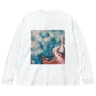 R-mayの鮮やかなマーブル Big Long Sleeve T-Shirt