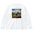 AQUAMETAVERSEの恐竜の生活　なでしこ1478 Big Long Sleeve T-Shirt