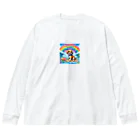 キューピットのアロハワンコ ビッグシルエットロングスリーブTシャツ