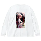 kimono_musume  AI artのscene4 Big Long Sleeve T-Shirt