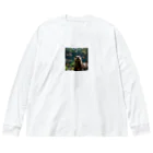 kawausonの水中で気ままに泳ぐ愛らしいカワウソ Big Long Sleeve T-Shirt