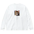 oz-chanの何かしようとしてる猫 Big Long Sleeve T-Shirt