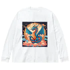 the blue seasonの昇華する守護龍 Big Long Sleeve T-Shirt