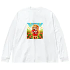 bottaの可愛い、リコピン、トマト食べてる Big Long Sleeve T-Shirt