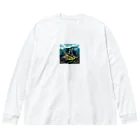 Pixel Art Goodsのマチュピチュ遺跡（pixel art） Big Long Sleeve T-Shirt
