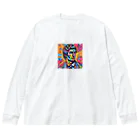 どうぞうのポップ　銅像 Big Long Sleeve T-Shirt