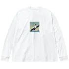 hinasoyuの踊るツノメドリ Big Long Sleeve T-Shirt