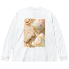 AQUAMETAVERSEの小物入れ、可愛い　なでしこ1478 Big Long Sleeve T-Shirt