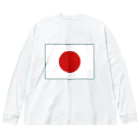 お絵かき屋さんの日本の国旗 ビッグシルエットロングスリーブTシャツ