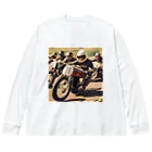 the blue seasonの疾風を切るレトロレーサー Big Long Sleeve T-Shirt