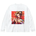 AQUAMETAVERSEの祝福の節句に舞う、紅梅の姫 Big Long Sleeve T-Shirt