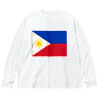 お絵かき屋さんのフィリピンの国旗 ビッグシルエットロングスリーブTシャツ