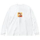 ChatAPのミャンマー猫 ビッグシルエットロングスリーブTシャツ