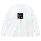 ganeshaの北米の湖のステンドグラス Big Long Sleeve T-Shirt