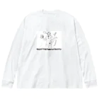 1682HOHETOの明日から禁酒 ビッグシルエットロングスリーブTシャツ