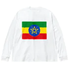 お絵かき屋さんのエチオピアの国旗 ビッグシルエットロングスリーブTシャツ