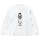 ねっこのAMATERASU_WOMAN_LINE_BK Big Long Sleeve T-Shirt