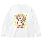 iota01のゆるかわ犬 ビッグシルエットロングスリーブTシャツ