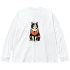 愛着ライフのマダム猫 ビッグシルエットロングスリーブTシャツ