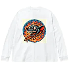 SARAKIのCRAZY PIZZA Big Long Sleeve T-Shirt