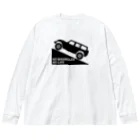 QUQU_WORKSのノーラングラーノーライフ 登坂デザイン ジープ ブラック Big Long Sleeve T-Shirt