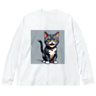 ♡wincorner♡のにゃーな猫ちゃん ビッグシルエットロングスリーブTシャツ