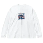 うさぎのモデル北海道 日本の田舎 アパレル Big Long Sleeve T-Shirt