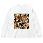 CHIKUSHOの犬と猫 Big Long Sleeve T-Shirt