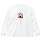 ganeshaのビデオゲームで遊ぶかわいいガネーシャ Big Long Sleeve T-Shirt