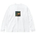 ganeshaの眠っているアイベックスのピクセル化された写真 Big Long Sleeve T-Shirt