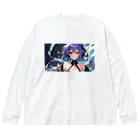 pukurou2096の紫髪のオッドアイ美少女 Big Long Sleeve T-Shirt