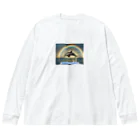 Melia-wizard-cの虹の輪イルカ Big Long Sleeve T-Shirt