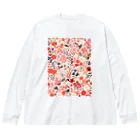 AQUAMETAVERSEの花柄のプリント　なでしこ1478 Big Long Sleeve T-Shirt