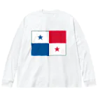 お絵かき屋さんのパナマの国旗 ビッグシルエットロングスリーブTシャツ