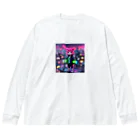 AI妖怪大図鑑のネオン妖怪　エモナ Big Long Sleeve T-Shirt