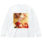 AQUAMETAVERSEの金の光に輝く赤い姫 Marsa 106 Big Long Sleeve T-Shirt