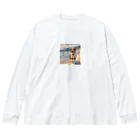 nigihayahiの海辺を走る犬 Big Long Sleeve T-Shirt