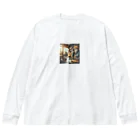 U hopeのカフェの何気ないワンショット Big Long Sleeve T-Shirt