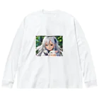 巫女スタぐらむのだっこされる神様 Big Long Sleeve T-Shirt