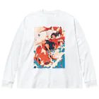 AQUAMETAVERSEの錦鯉と一緒　なでしこ1478 ビッグシルエットロングスリーブTシャツ