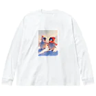 AQUAMETAVERSEの仲良くしようね　ラフルール　1859 Big Long Sleeve T-Shirt