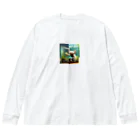 adjustの水槽の掃除をしているウーパールーパー Big Long Sleeve T-Shirt