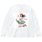 riopara0777のPOSITIVE GIRL ビッグシルエットロングスリーブTシャツ