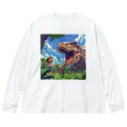 AQUAMETAVERSEの恐竜と少年　なでしこ1478 Big Long Sleeve T-Shirt