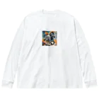 sakucchoの神秘なシマウマ Big Long Sleeve T-Shirt