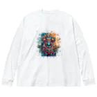 shime_savaのアステカあたりの雨の神様 Big Long Sleeve T-Shirt