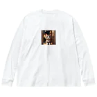 asnaynのドアを開ける猫ちゃん Big Long Sleeve T-Shirt